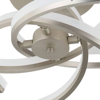Lindby Divalis stropné LED svetlo, stepdim, nikel