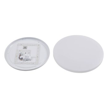 Lindby Doki LED vonkajšie stropné svietidlo, 34 cm, biele, plast