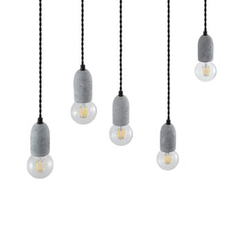 Lindby Doravio závesná lampa s objímkami z betónu
