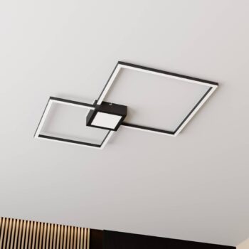 Lindby Duetto stropné LED svietidlo antracit 28 W