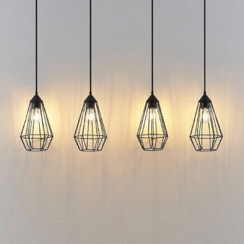 Lindby Elainy závesná lampa klietkové tienidlá 4pl