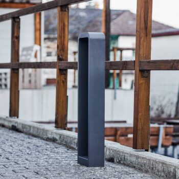 Lindby Emima LED svetlo na chodník, 80 cm, antracit, hliník