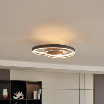Lindby Erlinik stropné LED svetlo, stepdim, čierna