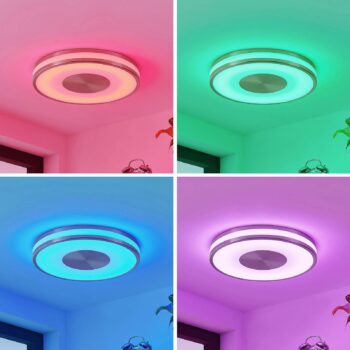 Lindby Fjella stropné LED svetlo menič RGB-CCT