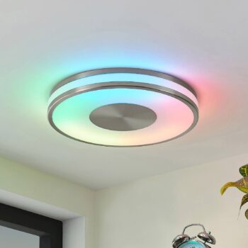 Lindby Fjella stropné LED svetlo menič RGB-CCT