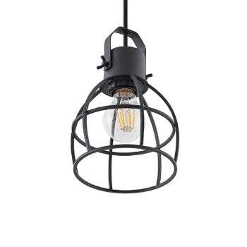 Lindby Flintos závesná lampa, 4-plameňová, čierna