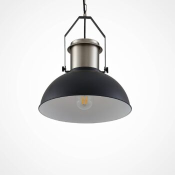 Lindby Freitjof závesná lampa čierna/niklová matná