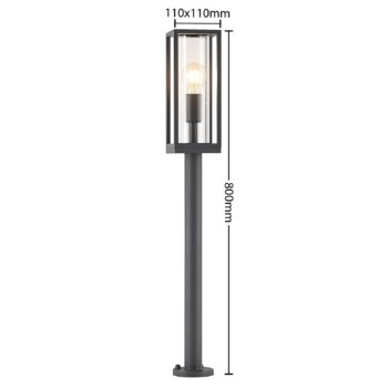 Lindby Giavanna cestné svetlo, 80 cm, antracit, IP44, E27