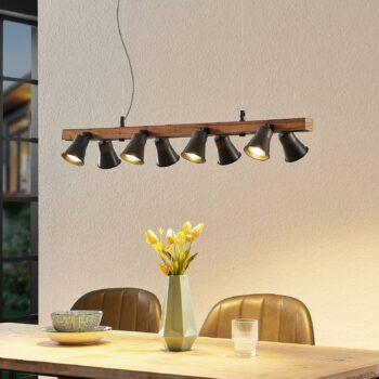Lindby Grandesa závesná lampa, 8 bodových svetiel