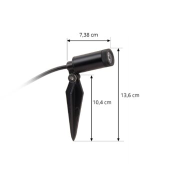 Lindby Heath LED svietidlo s hrotom, 4 ks čierna