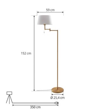 Lindby Ismene stojaca lampa s otočným ramenom