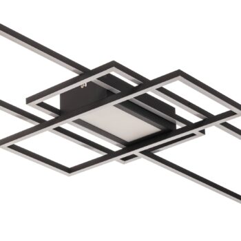Lindby Ismera LED stropné svietidlo 3 rámy, antracitová farba