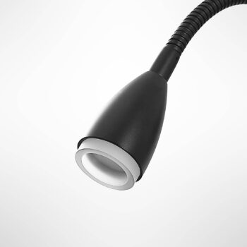 Lindby Jolka LED svetlo na čítanie, vypínač, matná čierna