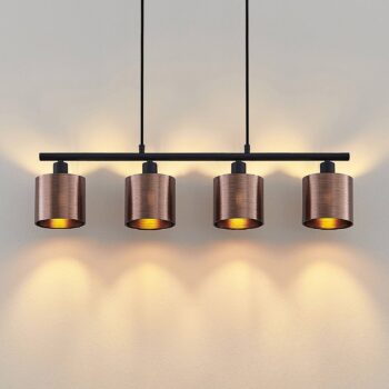 Lindby Joudy závesná lampa, 4-pl., bronz tmavý