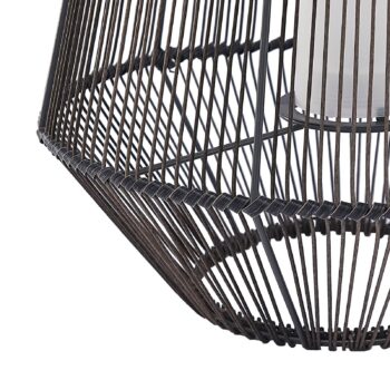 Lindby Kaati solárna LED lucerna vzhľad ratan 37cm