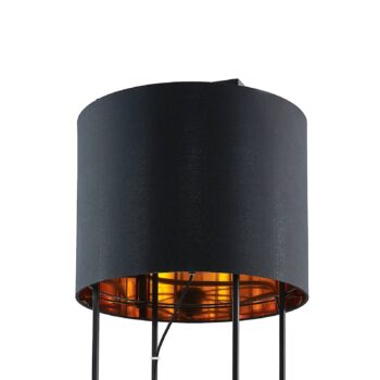 Lindby Kesta textilná stojaca lampa, rám 4 tyče