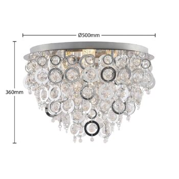 Lindby Kisana stropné svietidlo, Ø 50 cm