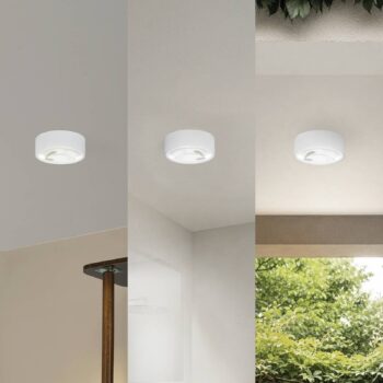 Lindby LED-Downlight Siaka, biela, kov, Ø 5 cm, IP65
