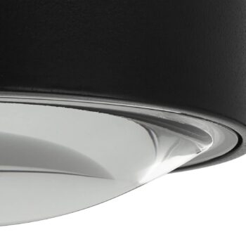 Lindby LED-Downlight Siaka, čierna, kov, Ø 5 cm, IP65