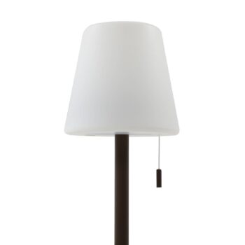 Lindby LED dobíjacia lampa Azalea, biela/hnedá, 45 cm, CCT, IP44