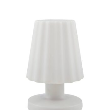 Lindby LED dobíjacia stolná lampa Jovem, biela, plast, RGB