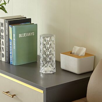Lindby LED dobíjacia stolná lampa Louane, 21,5 cm, USB, RGBW