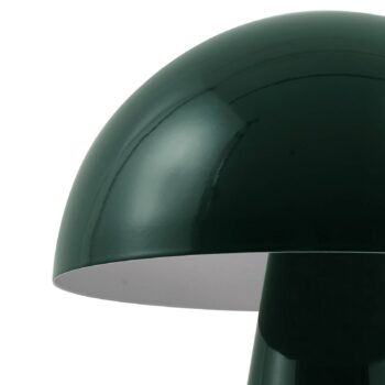 Lindby LED dobíjacia stolná lampa Nevijo, zelená, Ø20 cm, USB, stmievač