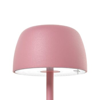 Lindby LED dobíjacia stolová lampa Arietty, ružová, stmievateľná, IP54
