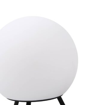 Lindby LED dobíjacia stolová lampa Aurilia, čierna/biela, železo, IP44