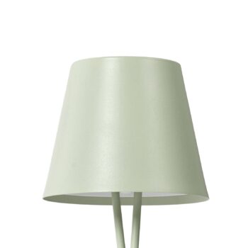 Lindby LED dobíjacia stolová lampa Janea CROSS, zelená, kov