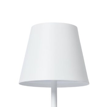 Lindby LED dobíjacia stolová lampa Janea CUBE, biela, kov