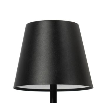 Lindby LED dobíjacia stolová lampa Janea CUBE, čierna, kov