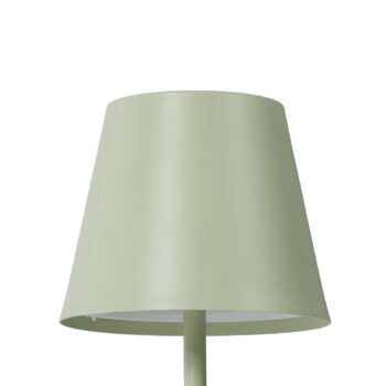 Lindby LED dobíjacia stolová lampa Janea CUBE, zelená, kov