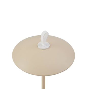 Lindby LED dobíjacia stolová lampa Kanani, béžová, stmievateľná