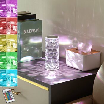 Lindby LED dobíjacia stolová lampa Louane, 18,5 cm, USB, RGBW