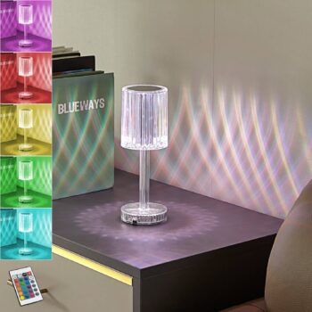 Lindby LED dobíjacia stolová lampa Louane, 25,7 cm, USB, RGBW