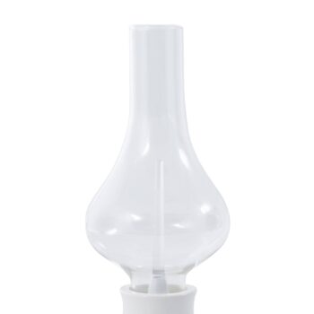 Lindby LED dobíjacia stolová lampa Maxentius, krémová, sklo, stmievač