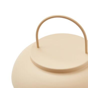 Lindby LED dobíjacia stolová lampa Yvette, marhuľovo-béžová, IP44, dotyková