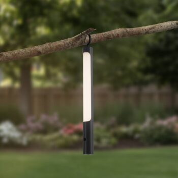 Lindby LED dobíjacie svetlo Kompis, antracit, stmievateľné, IP54