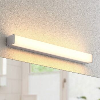 Lindby LED kúpeľňové svietidlo Klea, 60 cm, chróm, kov, IP44