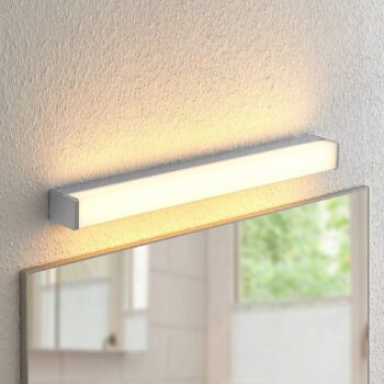 Lindby LED kúpeľňové svietidlo Klea, 60 cm, chróm, kov, IP44