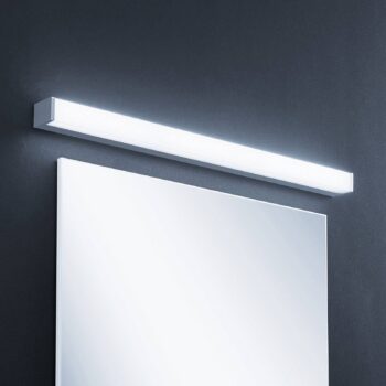 Lindby LED kúpeľňové svietidlo Klea, 90 cm, chróm, kov, IP44
