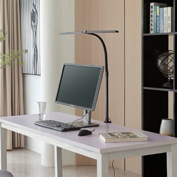 Lindby LED lampa Nilay, výška 97,5 cm, CCT, domáca kancelária