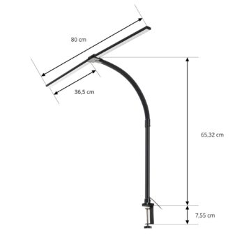 Lindby LED lampa Nilay, výška 97,5 cm, CCT, domáca kancelária