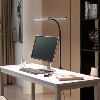 Lindby LED lampa Nilay, výška 97,5 cm, CCT, domáca kancelária