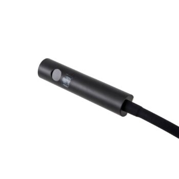 Lindby LED lampa na čítanie Flexola, čierna, hranatá, zástrčka