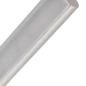 Lindby LED lampa na čítanie Flexola, nikel, hranatá, kov, zástrčka