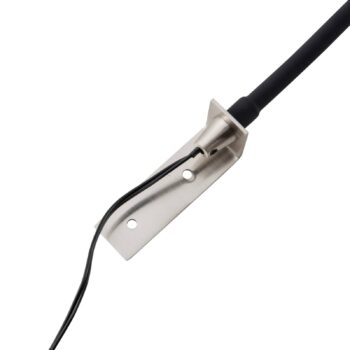 Lindby LED lampa na čítanie Flexola, nikel, okrúhla, kov, zástrčka