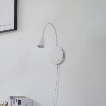 Lindby LED lampa na citanie Zayna, biela, CCT, USB, stmievateľná, časovač