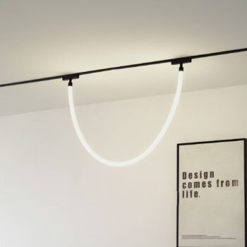Lindby LED lanové svetlo Lumaro, dĺžka 150cm, textil, 48V